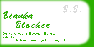 bianka blocher business card